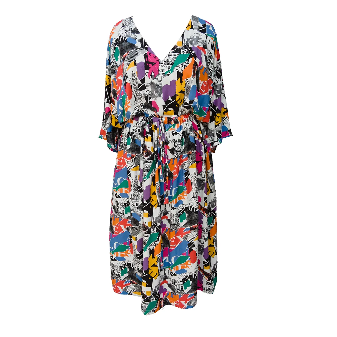 Abstract Viscose Maxi Dress UK Size 18-32 M157