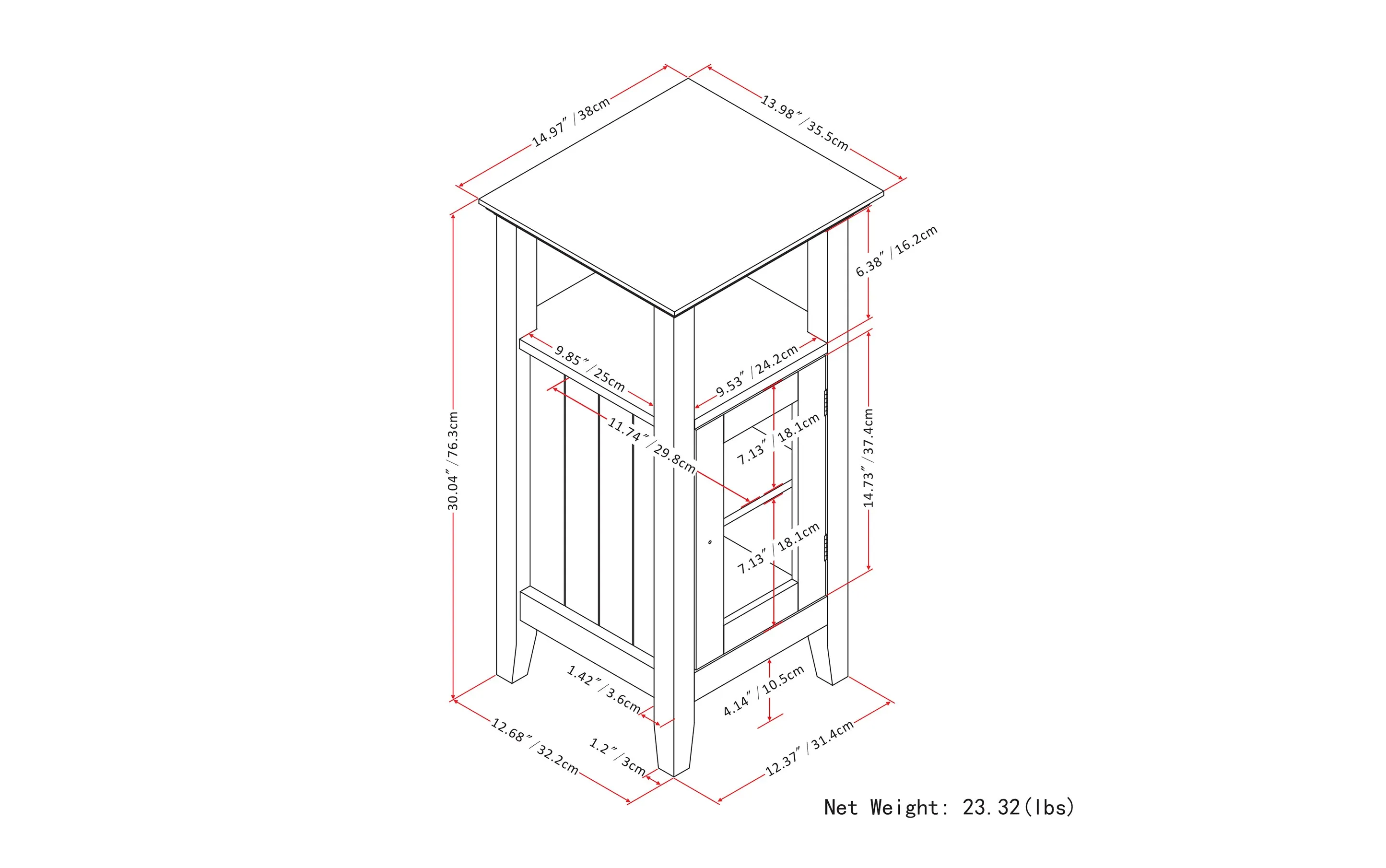 Acadian Floor Bath Cabinet