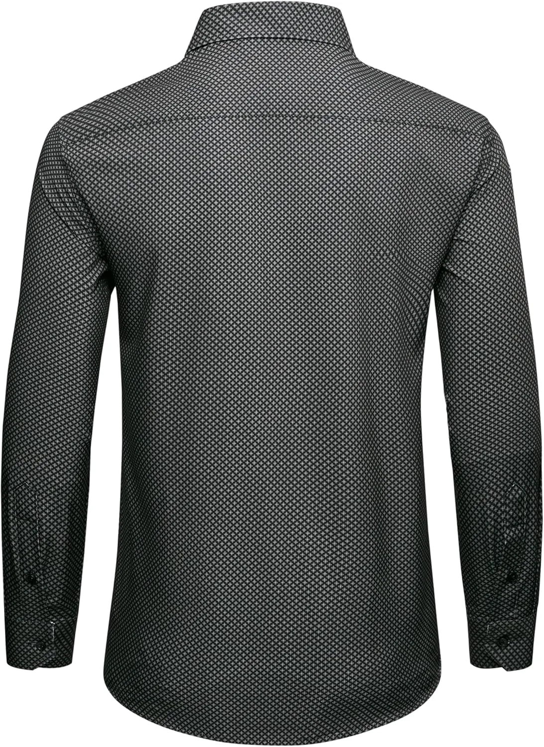 Alimens & Gentle Mens Dress Shirts Printed Button Down Shirt Long Sleeve Regular Fit Inner Collar Contrast Shirt Business