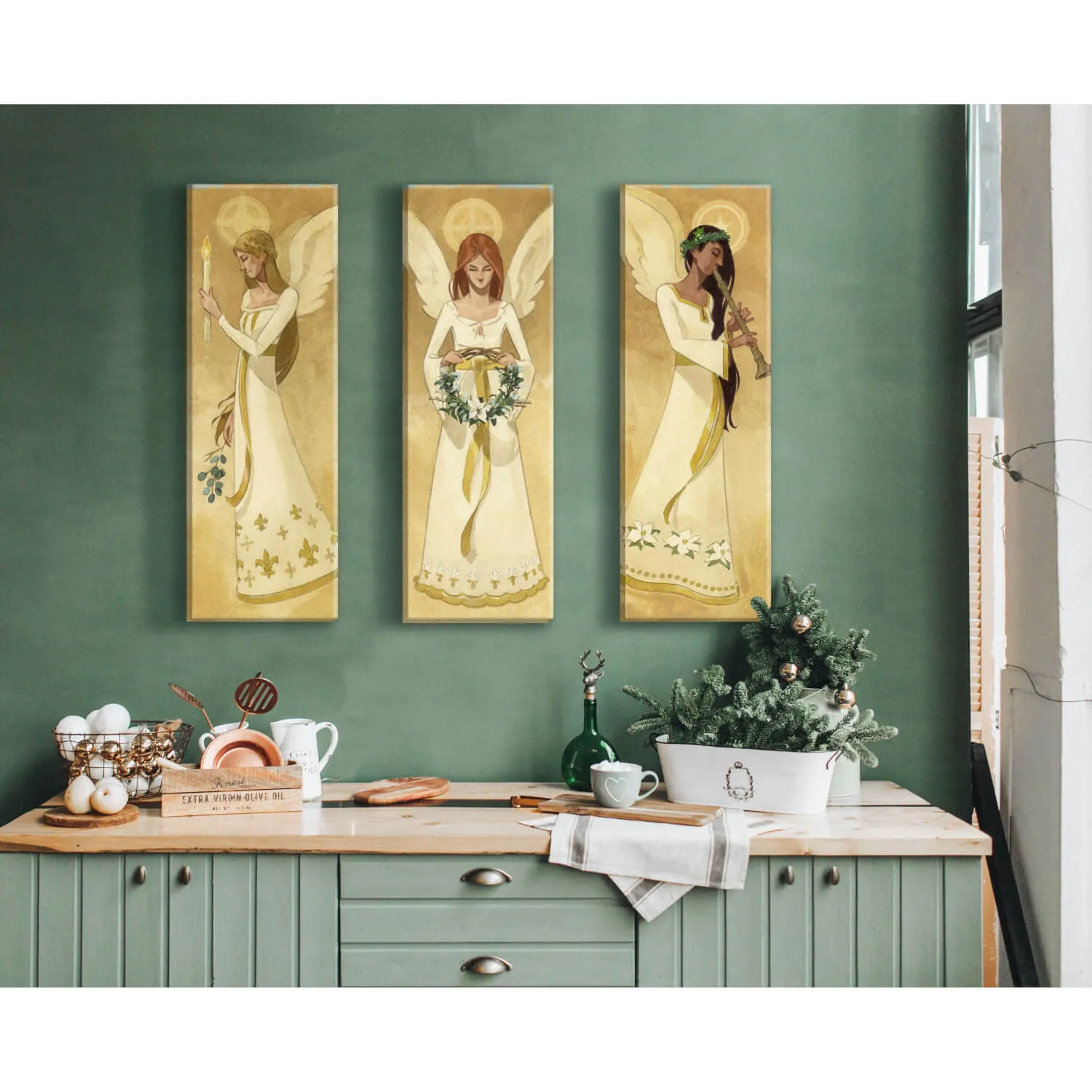 Angel With Flame Wall Art