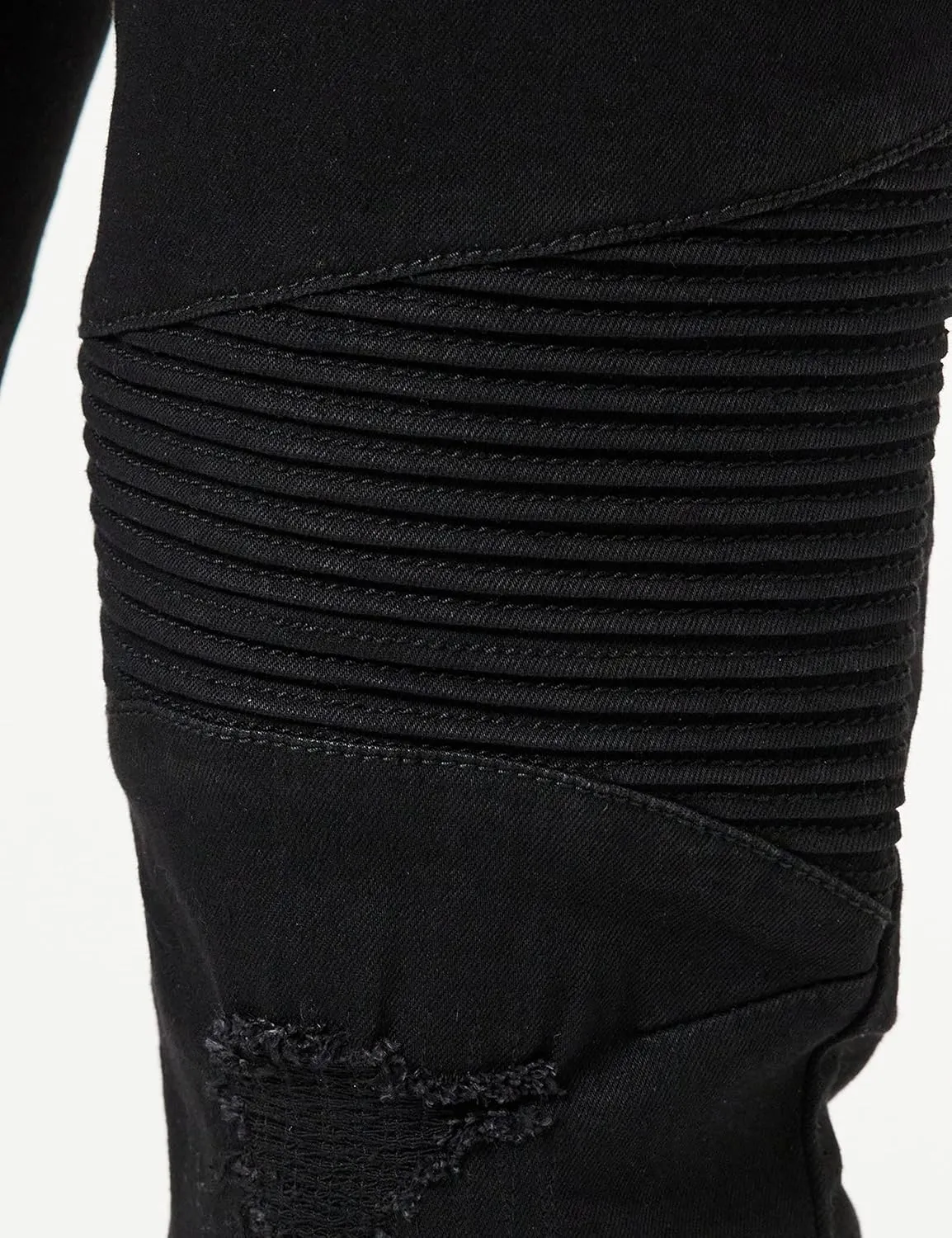 Armani Exchange Men's J27 Distressed Skinny Biker Jeans