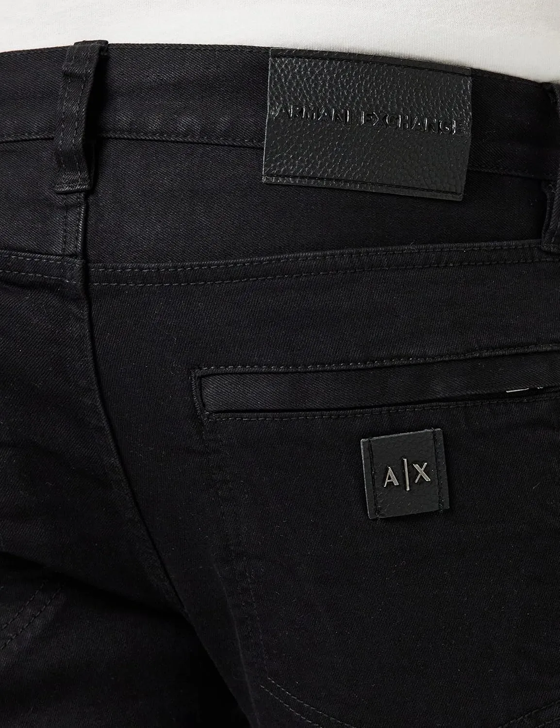 Armani Exchange Men's J27 Distressed Skinny Biker Jeans