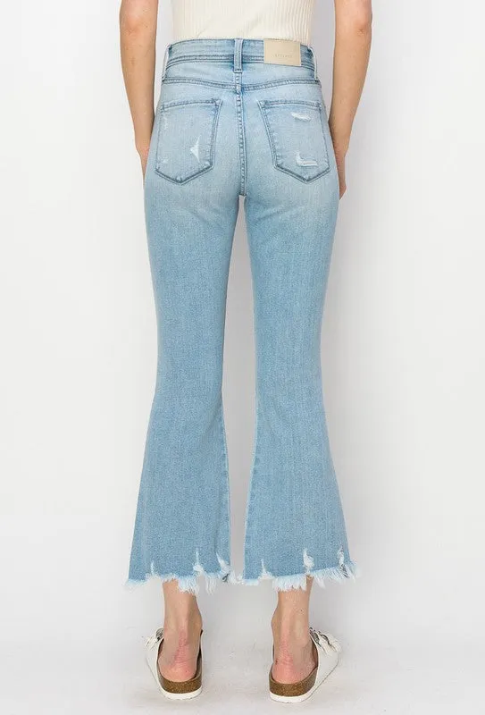 Ava Plus High Rise Crop Flare Jeans