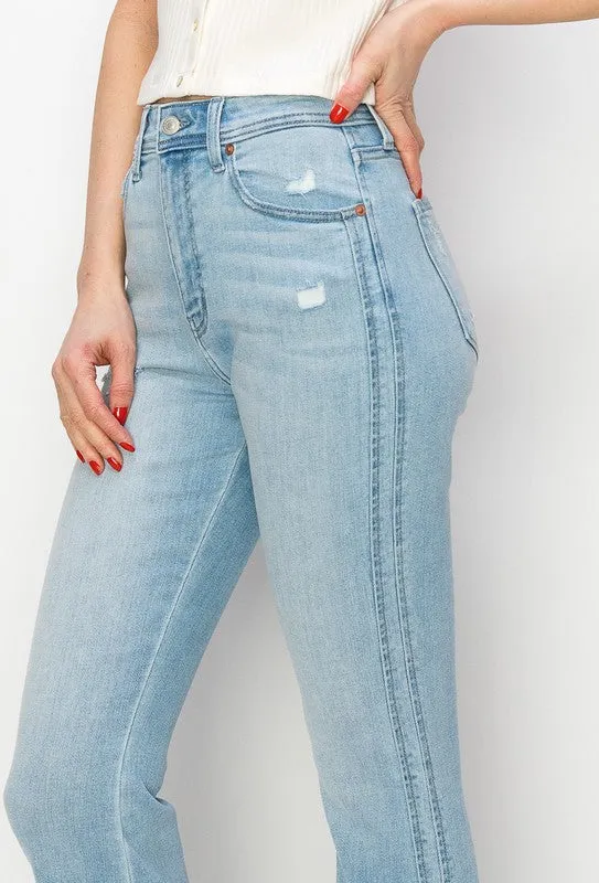 Ava Plus High Rise Crop Flare Jeans
