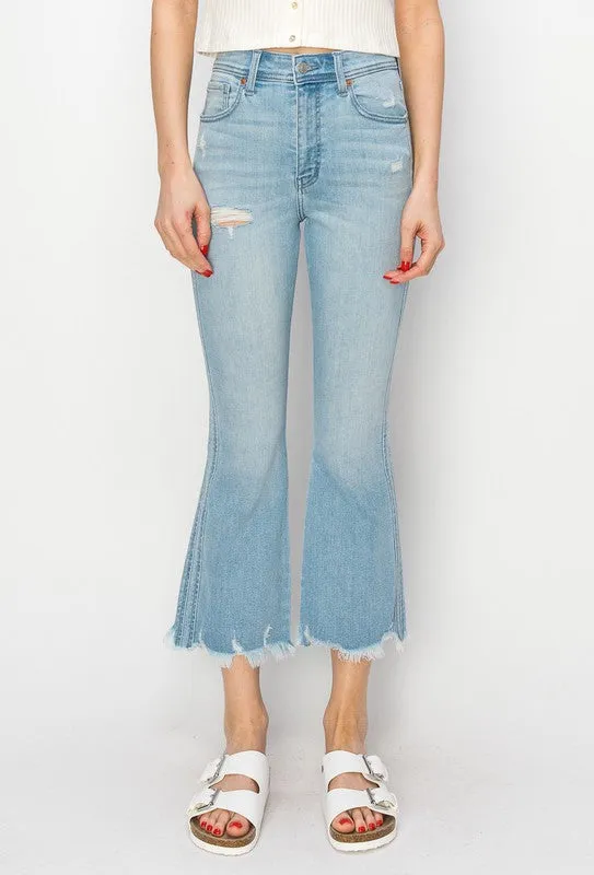 Ava Plus High Rise Crop Flare Jeans
