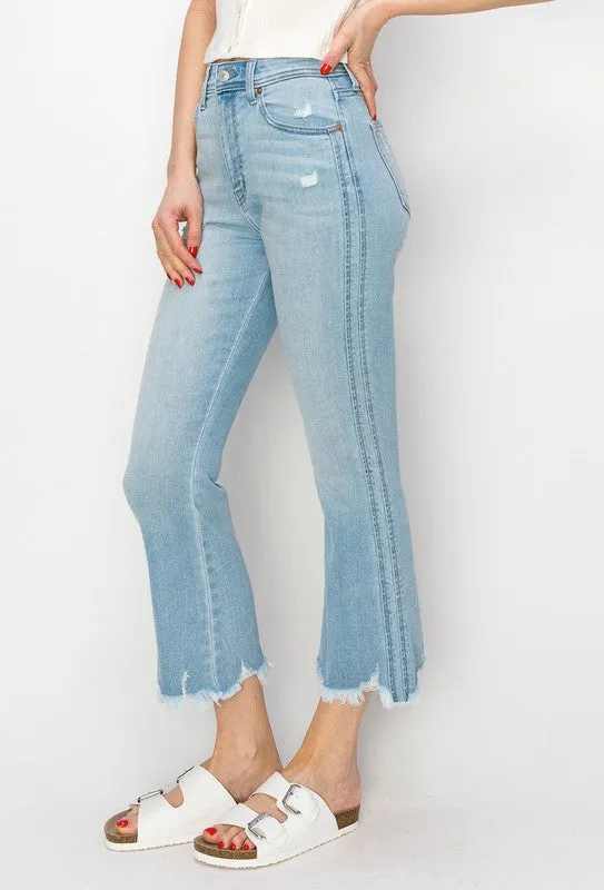Ava Plus High Rise Crop Flare Jeans