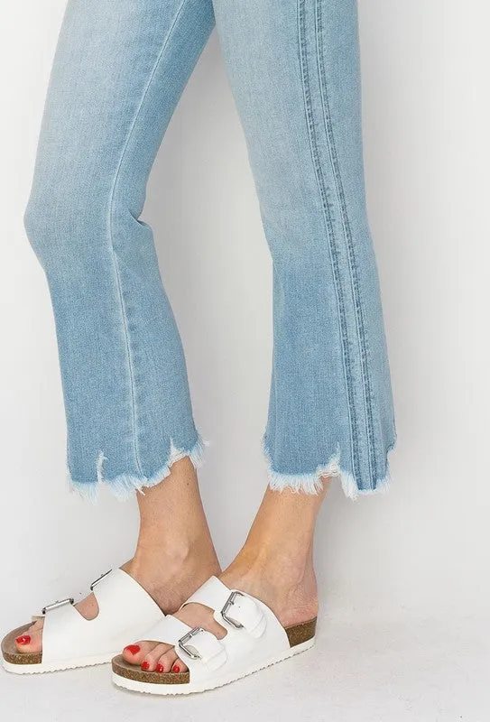 Ava Plus High Rise Crop Flare Jeans
