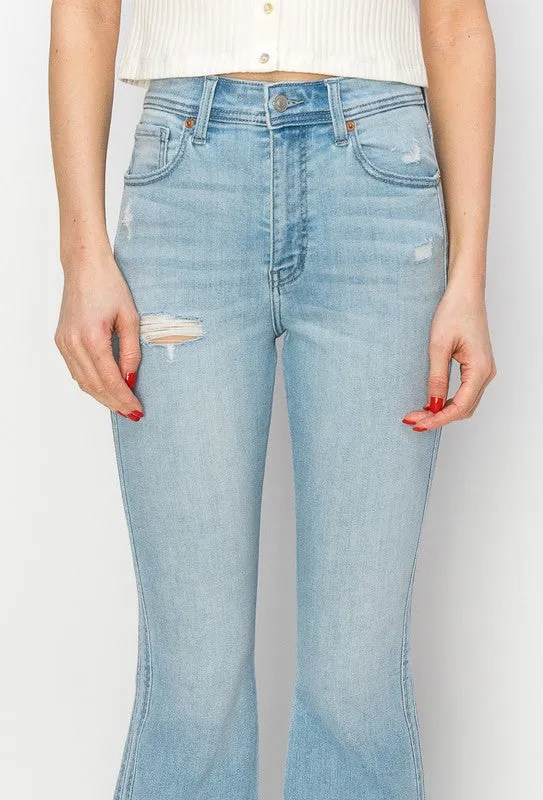 Ava Plus High Rise Crop Flare Jeans
