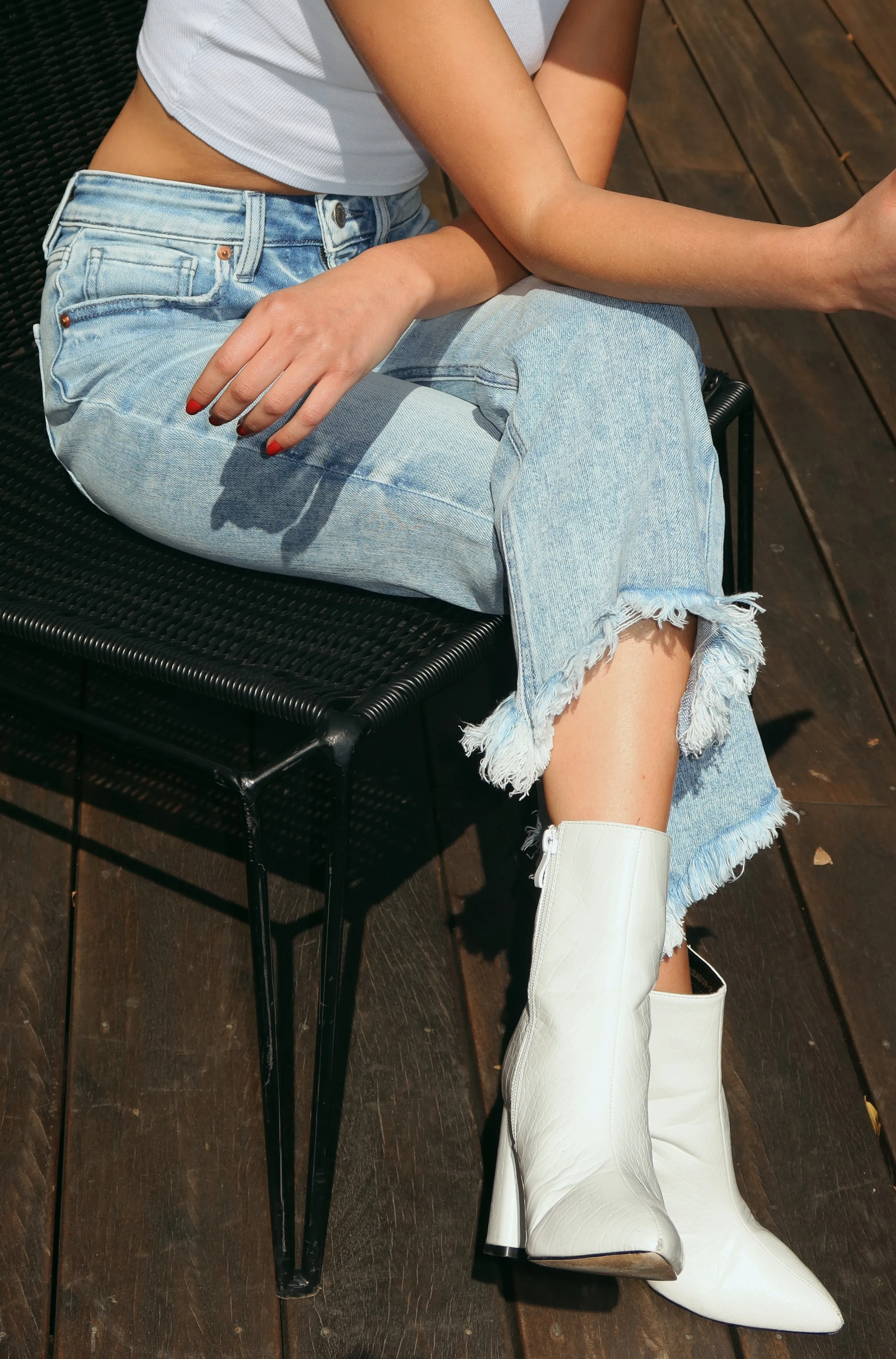 Ava Plus High Rise Crop Flare Jeans