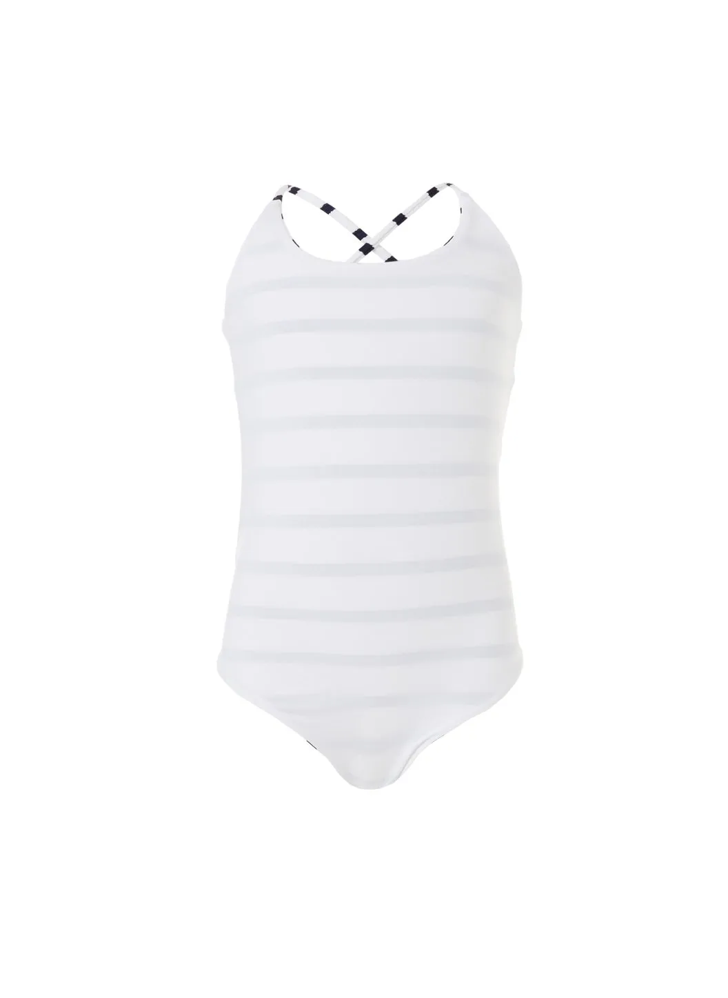 Baby Vicky Marine/White Cross Back Onepiece Swimsuit