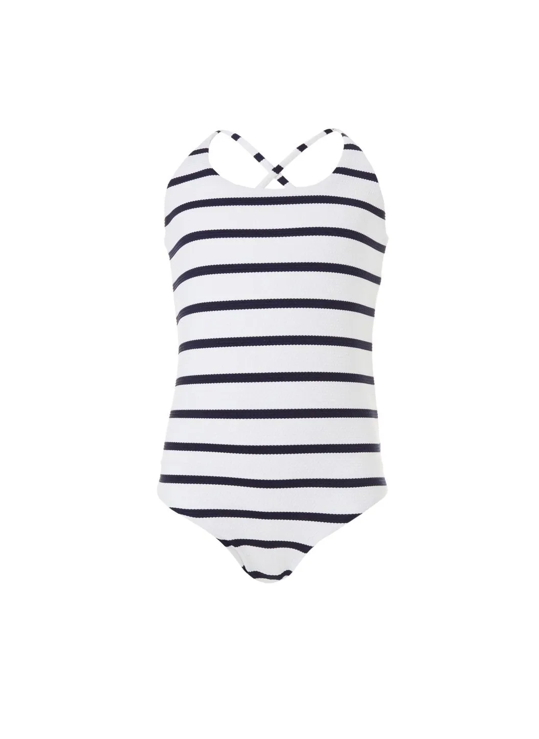 Baby Vicky Marine/White Cross Back Onepiece Swimsuit