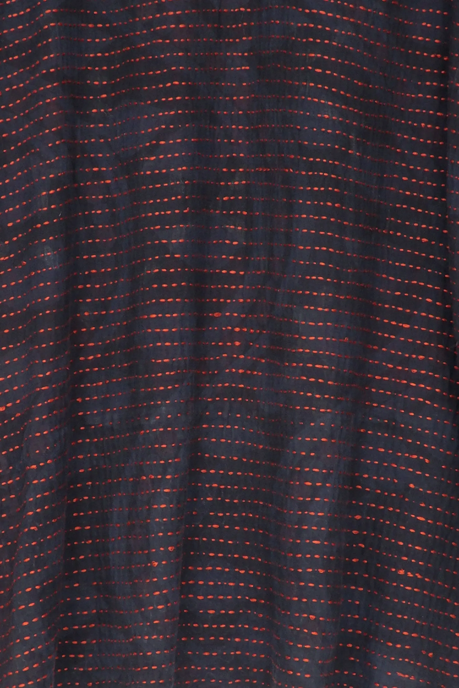 BBK  W VINTAGE BACKING KANTHA FLARE LONG JKT - pk2021-red -