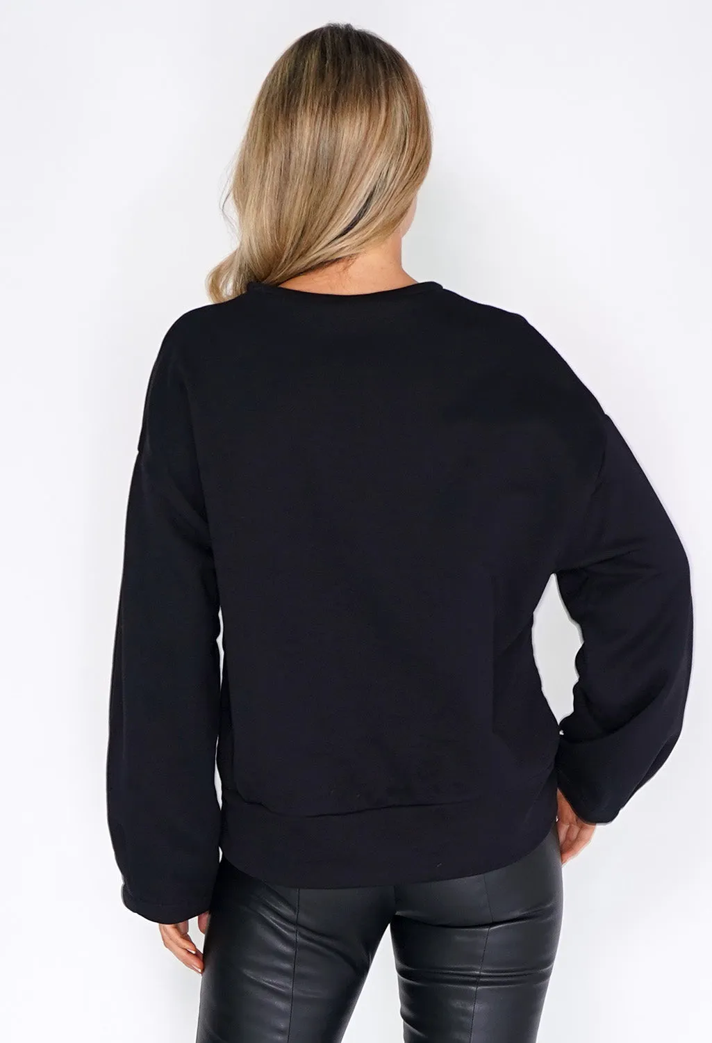 Black 'toi et moi' Jumper