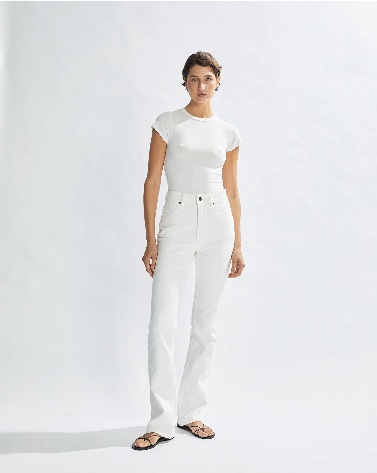 Bodie Jeans White Cropped