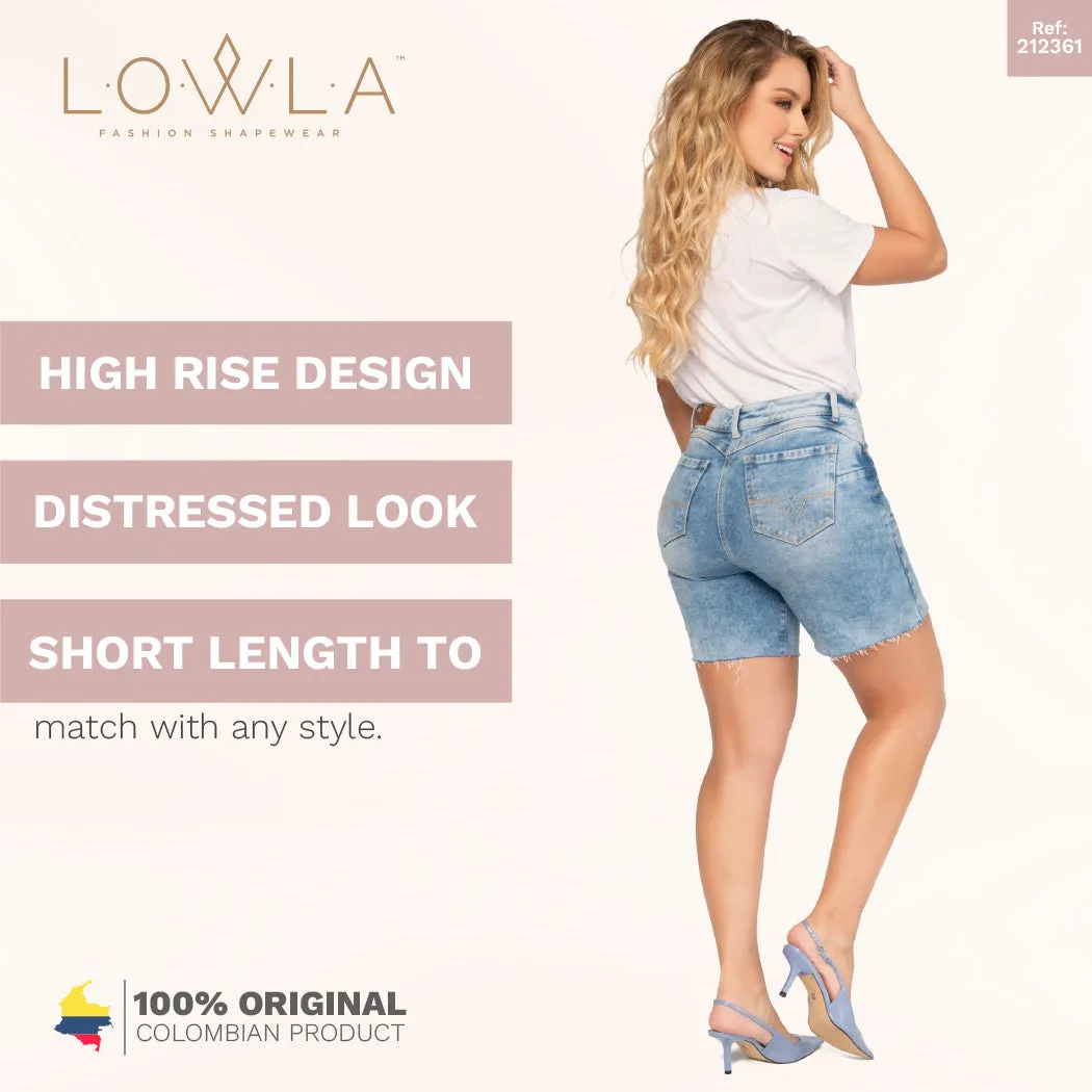 Butt Lifter High Waisted Shorts Denim Distressed Jeans for Women Lowla 232361