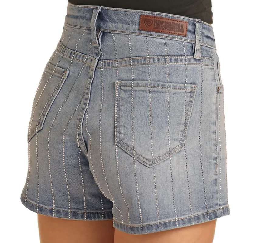 BW68D04003 - Women's Rock & Roll Rhinestone Shorts