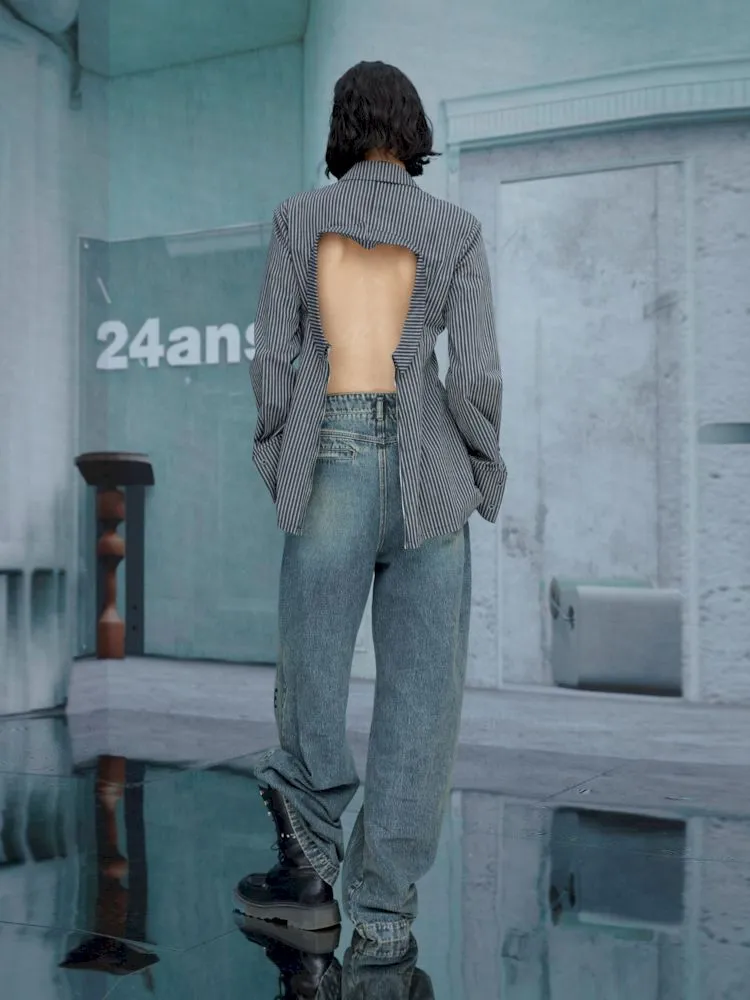 Casual loose American vintage wide-leg women's jeans【s0000006777】