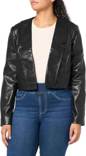 City Chic Plus Size Serena PU Jacket, Black