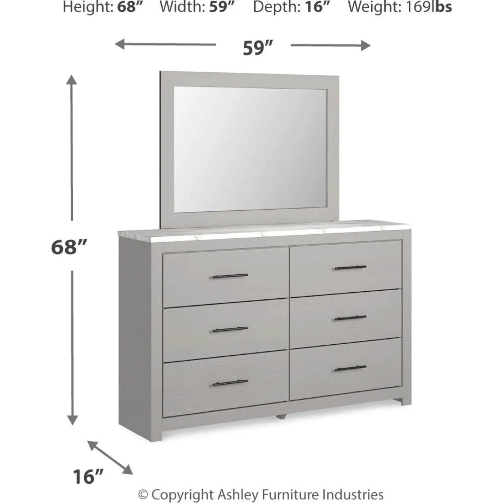 Cottonburg Dresser and Mirror