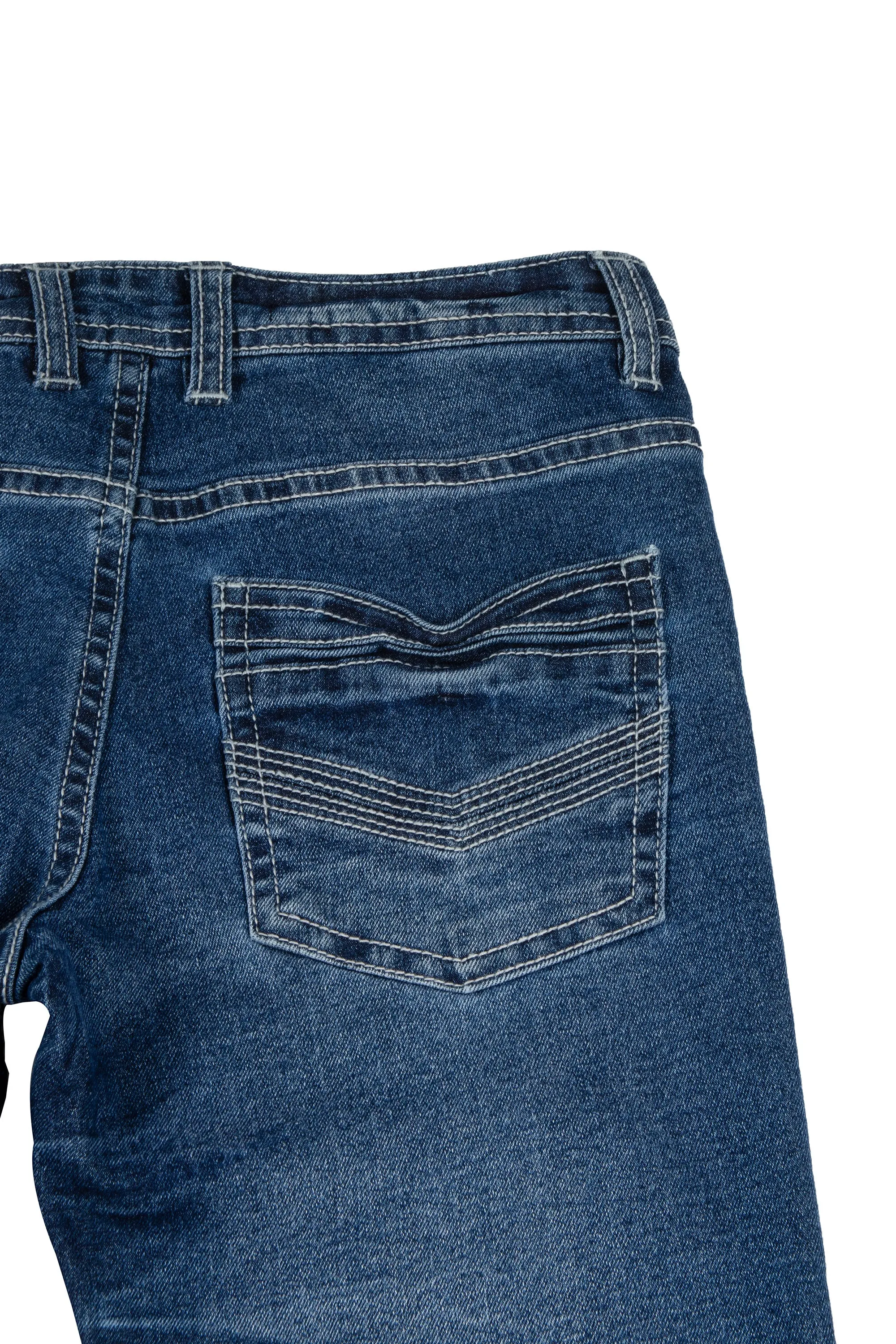CULTURA Boy's Slim Fit Washed Stretch Denim Pants
