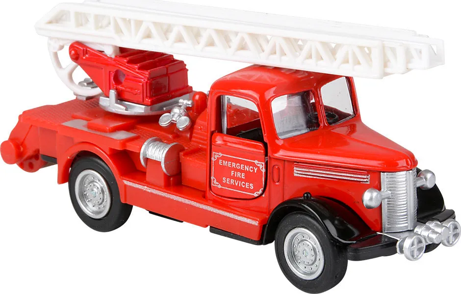 Die Cast Pull Back Classic Fire Truck