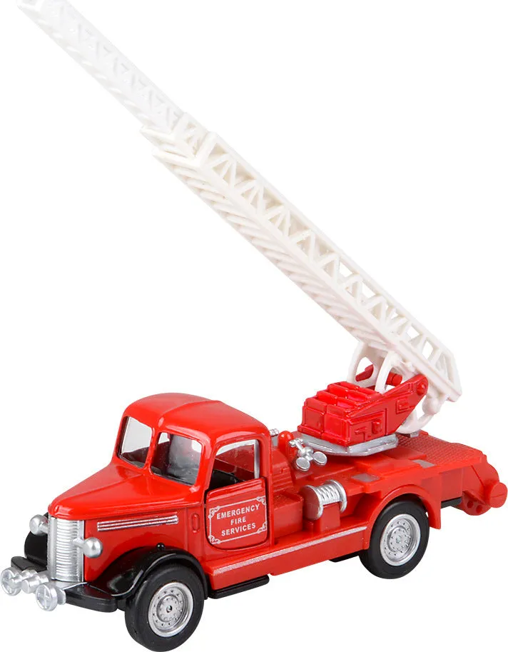 Die Cast Pull Back Classic Fire Truck