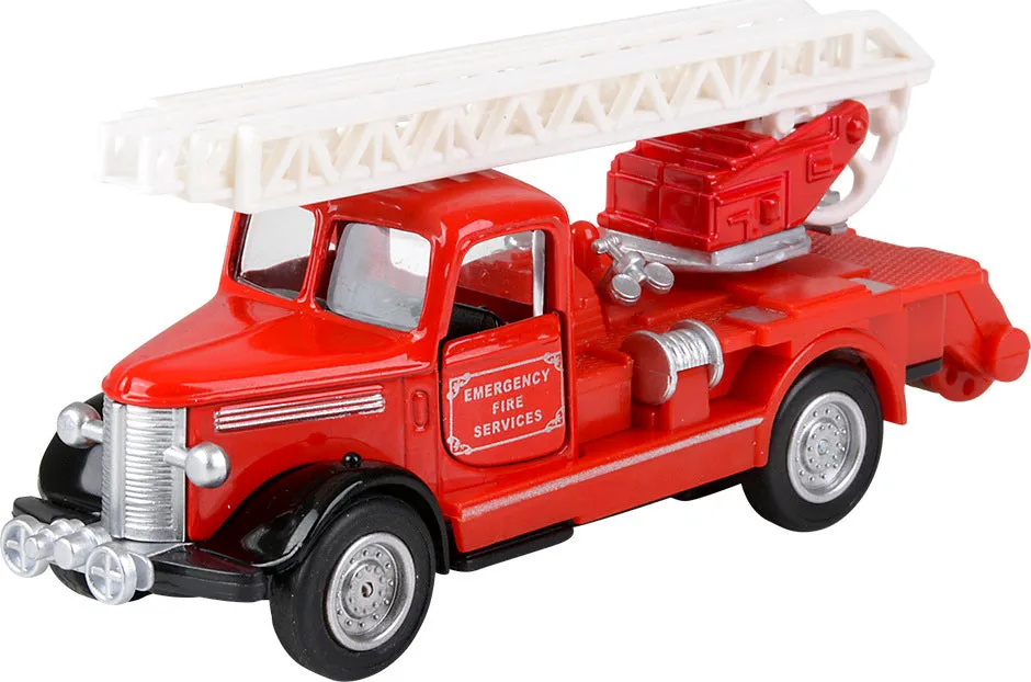 Die Cast Pull Back Classic Fire Truck