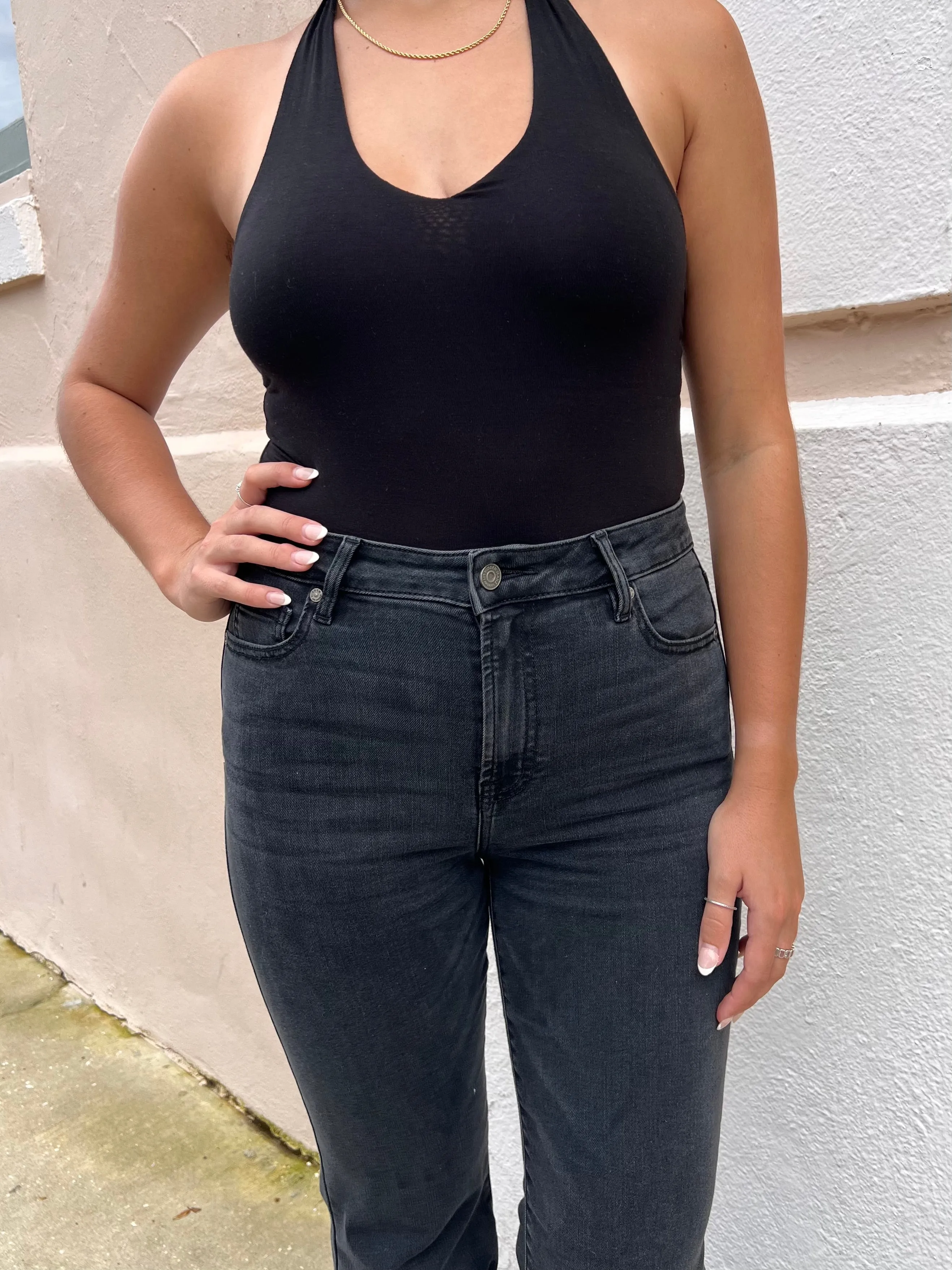 GREYSON HIGH RISE FLARE DENIM IN BLACK
