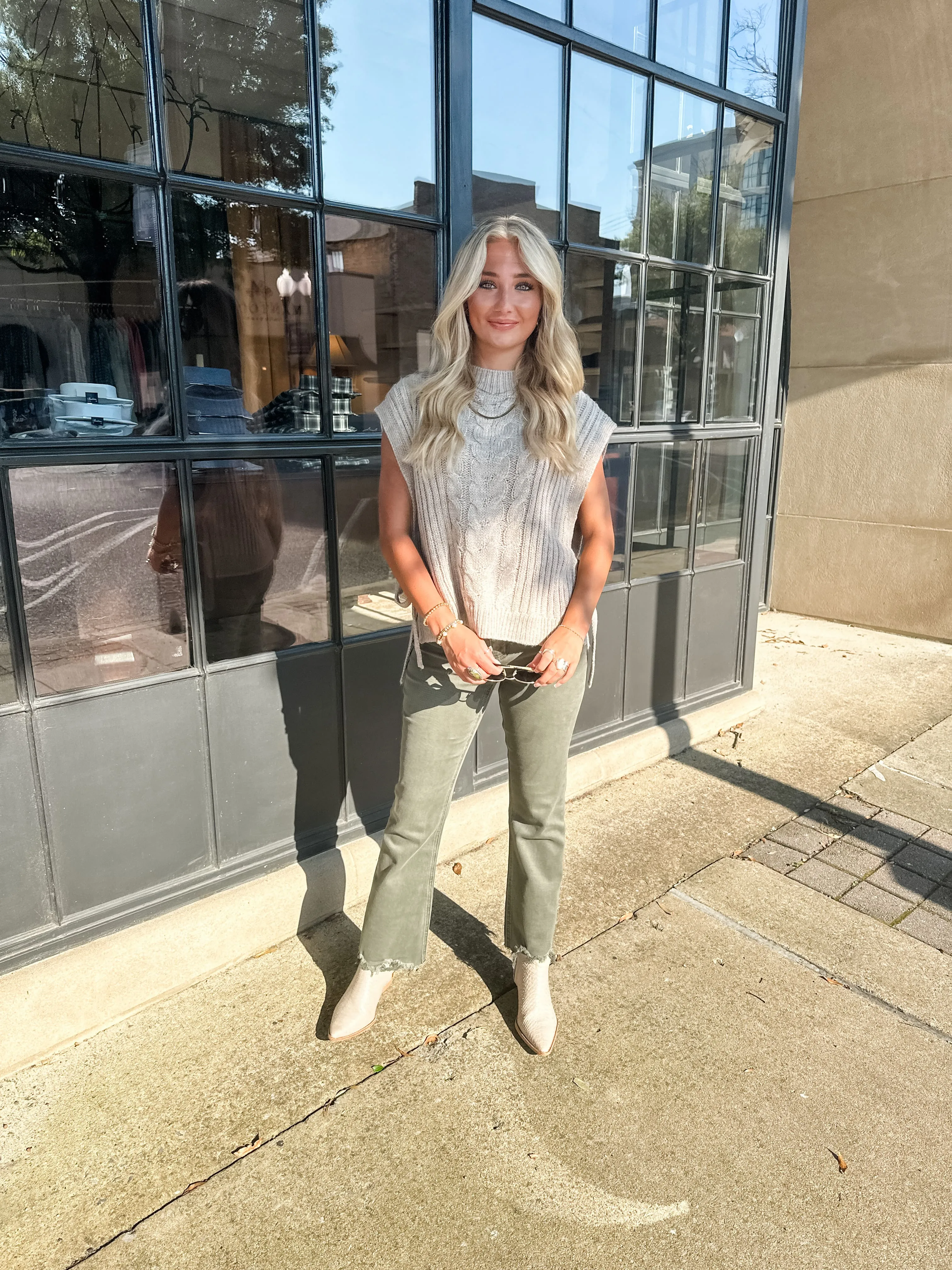 High Rise Crop Flare Jean