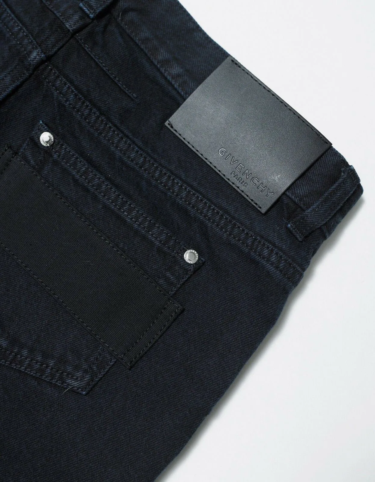 Indigo Wash Contrast Panel Denim Jeans