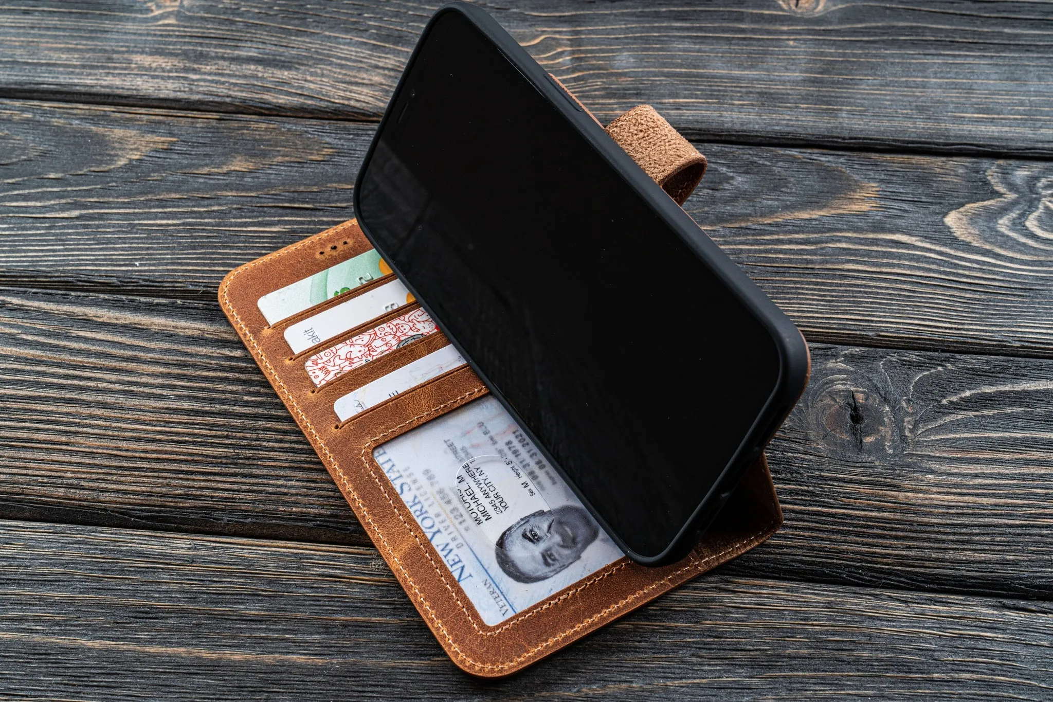 iPhone 12 / iPhone 12 Pro (6.1") Leather Wallet Case