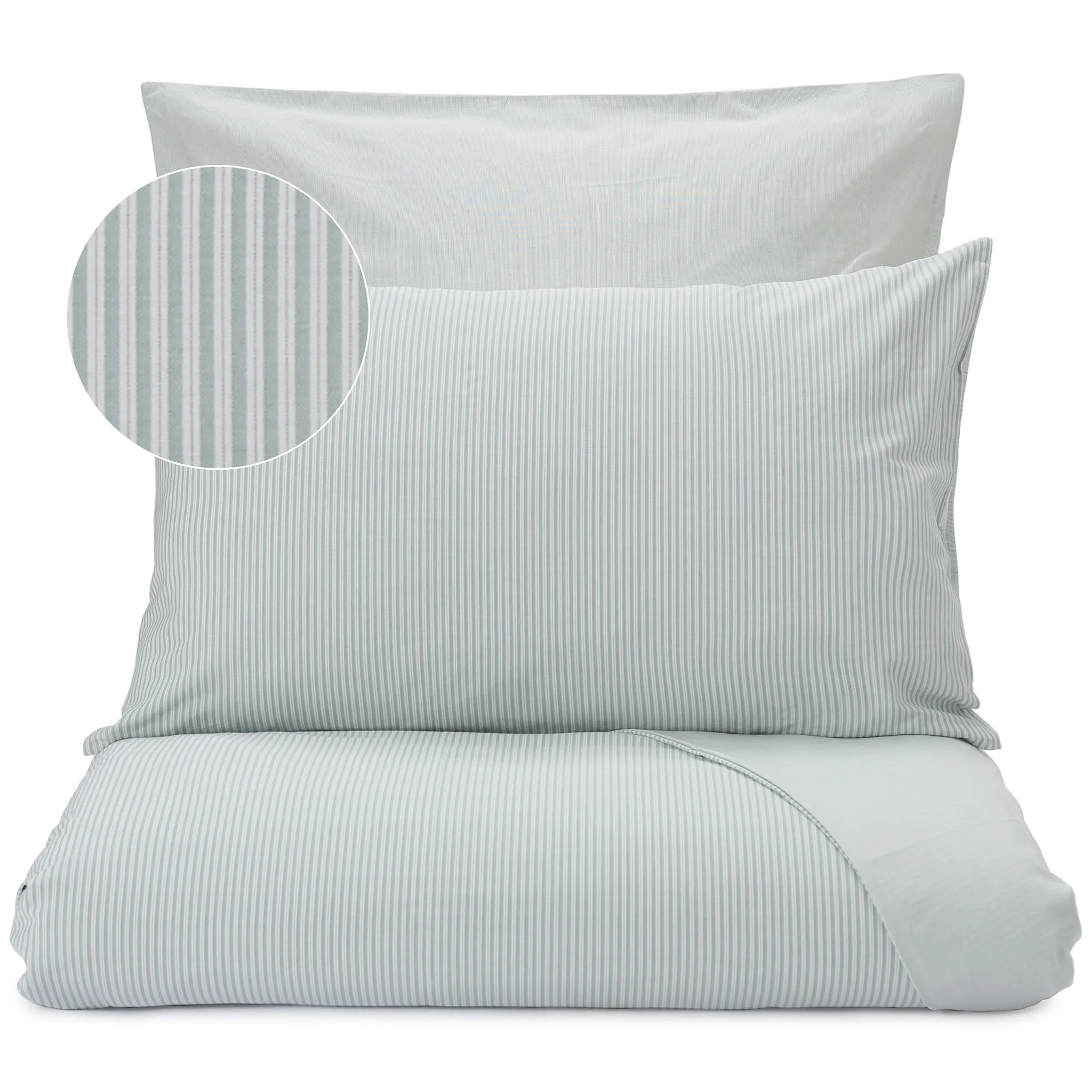 Izeda Pillowcase [Green grey/White]