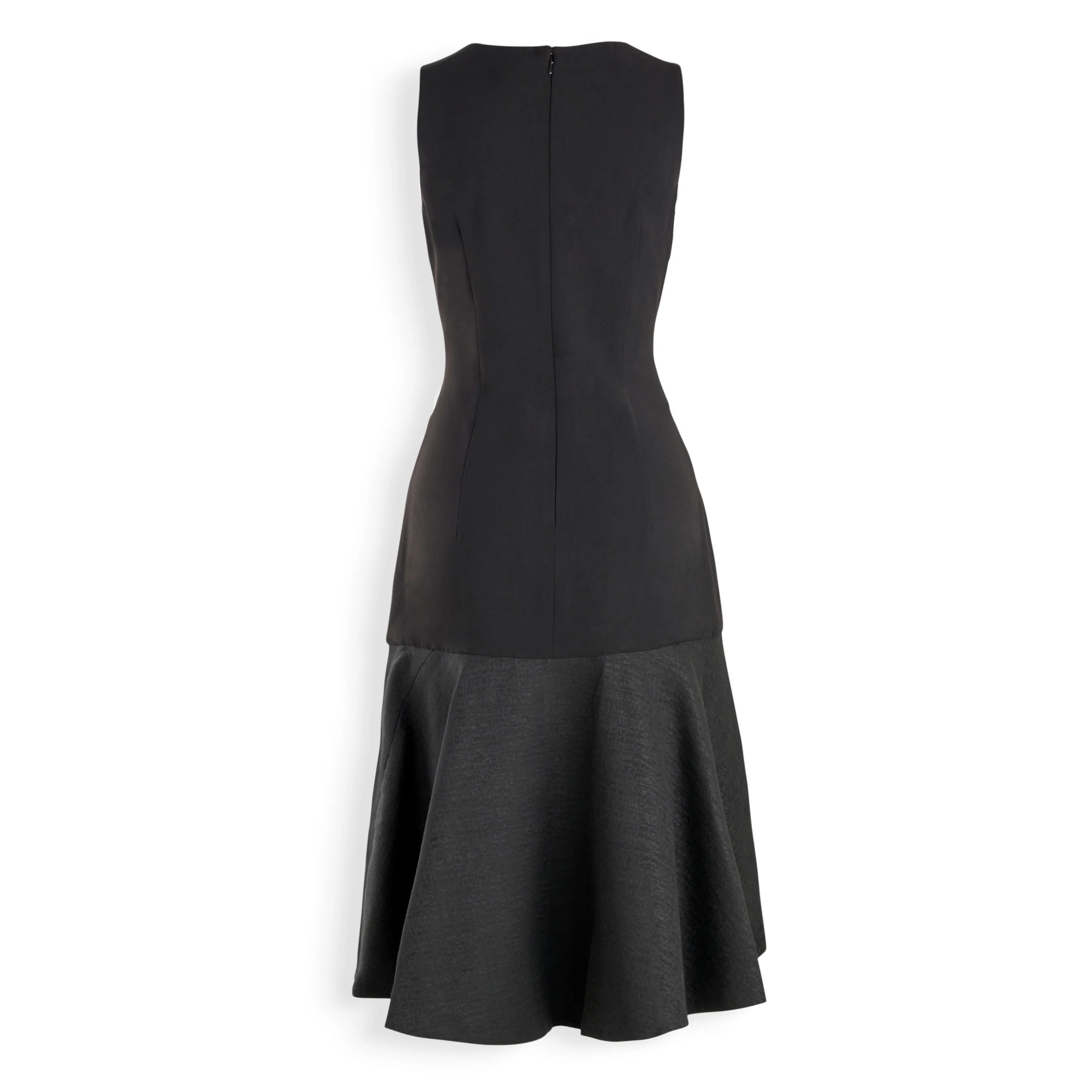 J. Peterman Women's Sleeveless Mermaid Flare Black Dress