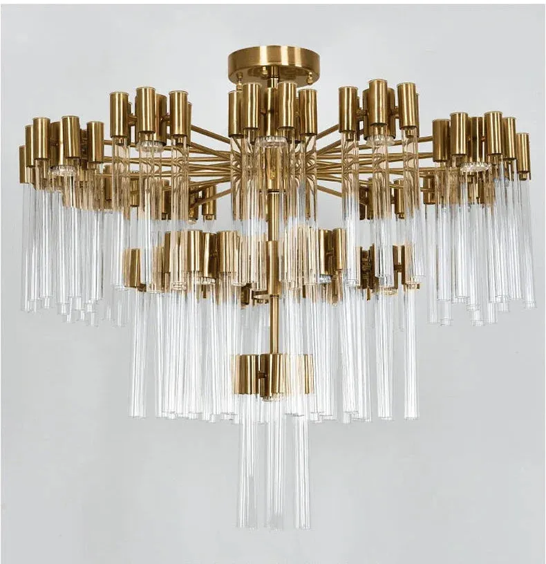 Josse Light Luxury Crystal Tube Chandelier