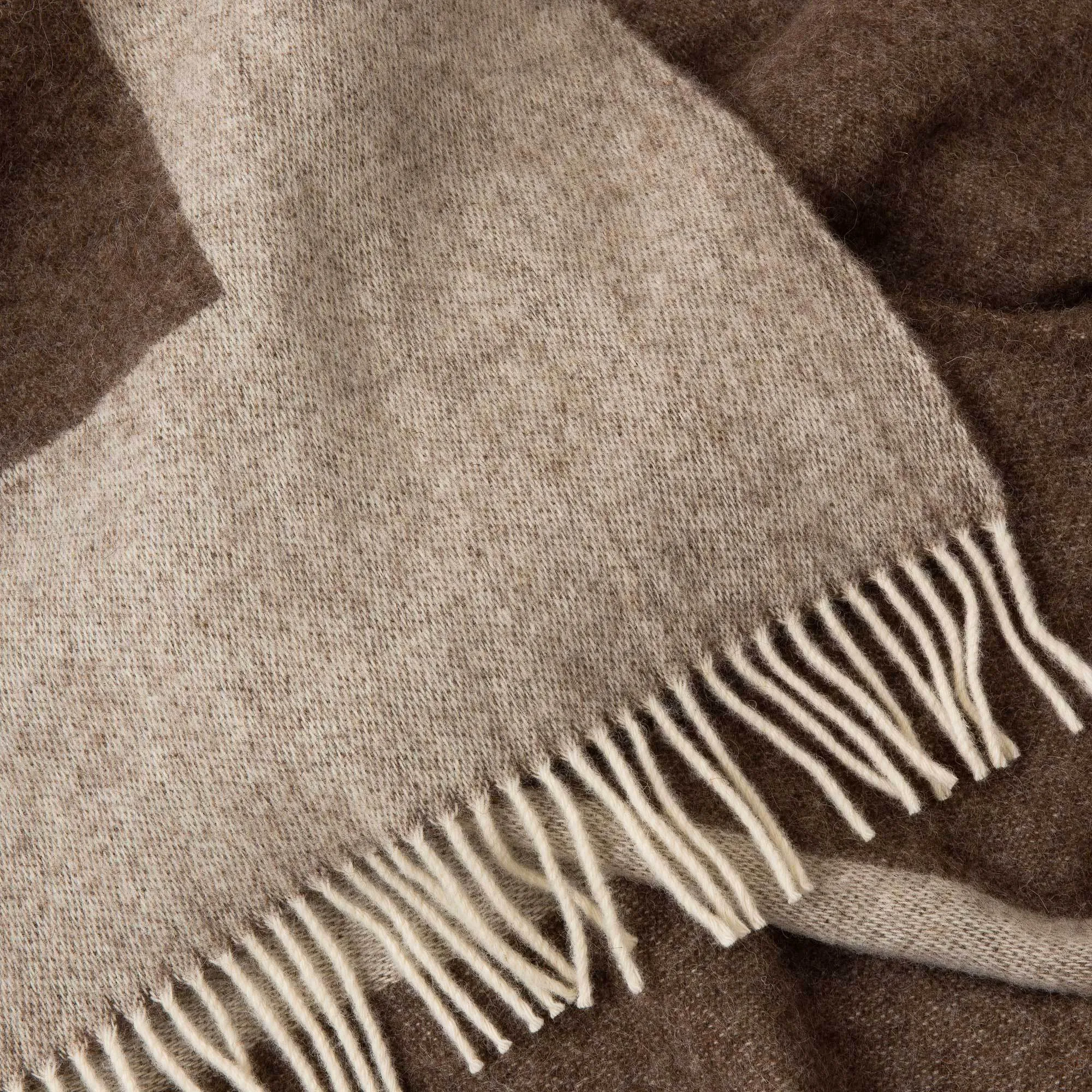 Karby Wool Blanket [Cream/Brown]