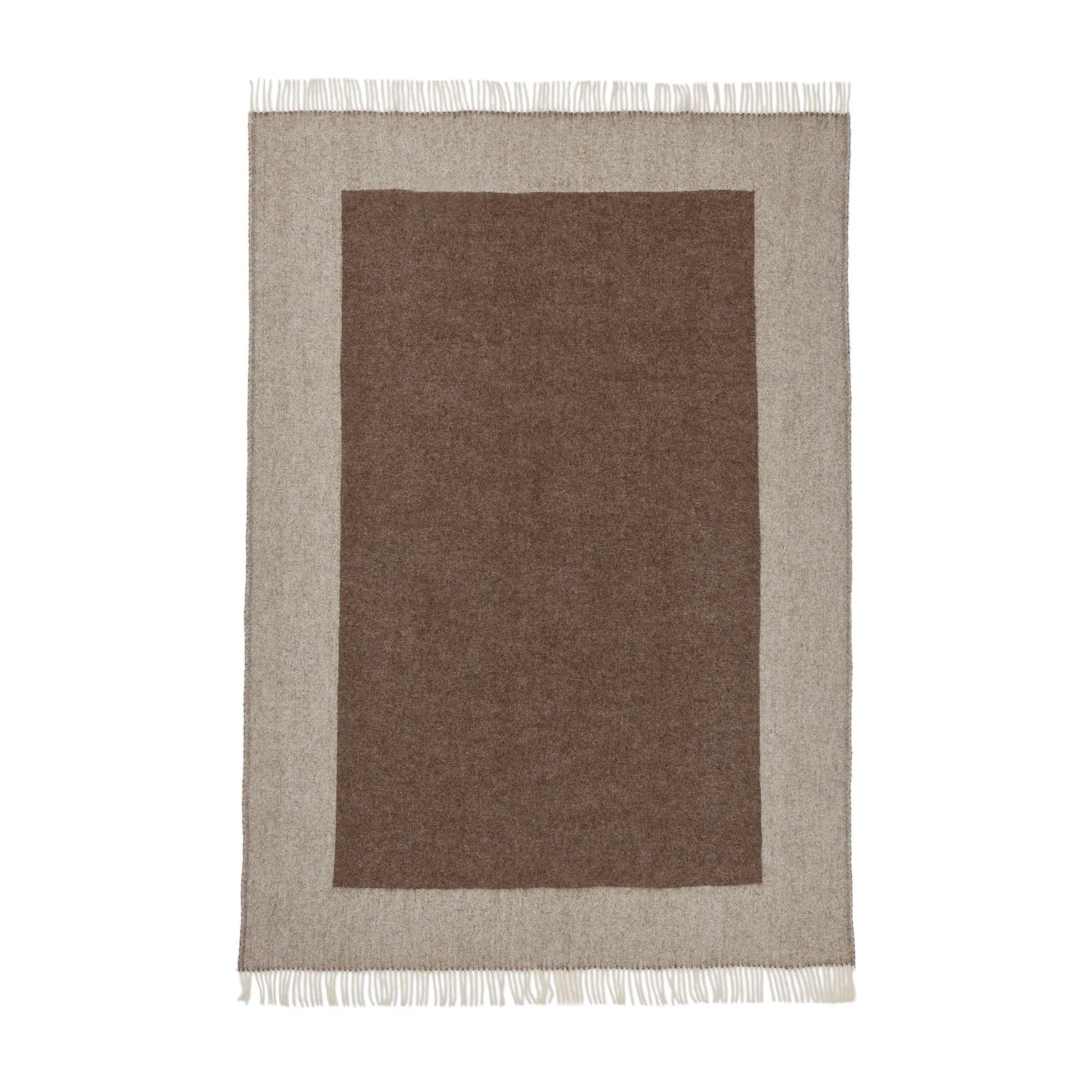 Karby Wool Blanket [Cream/Brown]