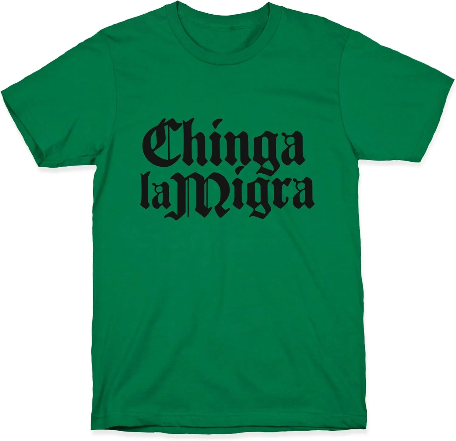 LookHUMAN Statement Shirt - Ching* La Migra F*ck ICE Bold Graphic - Great Gift for Social Justice Advocates - Unisex Tee