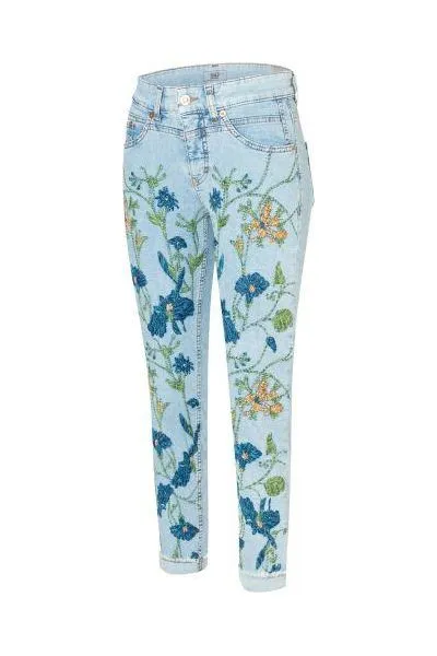 Mac Jeans Rich Cropped Flower 5756-9A-0391 | D283 Embroidered | Clearance Final Sale