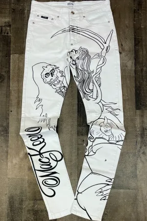 Mackeen- kamilla white denim jeans