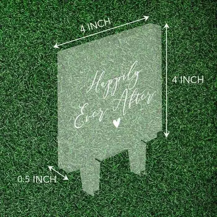 Modern Square Acrylic Cake Topper Collection