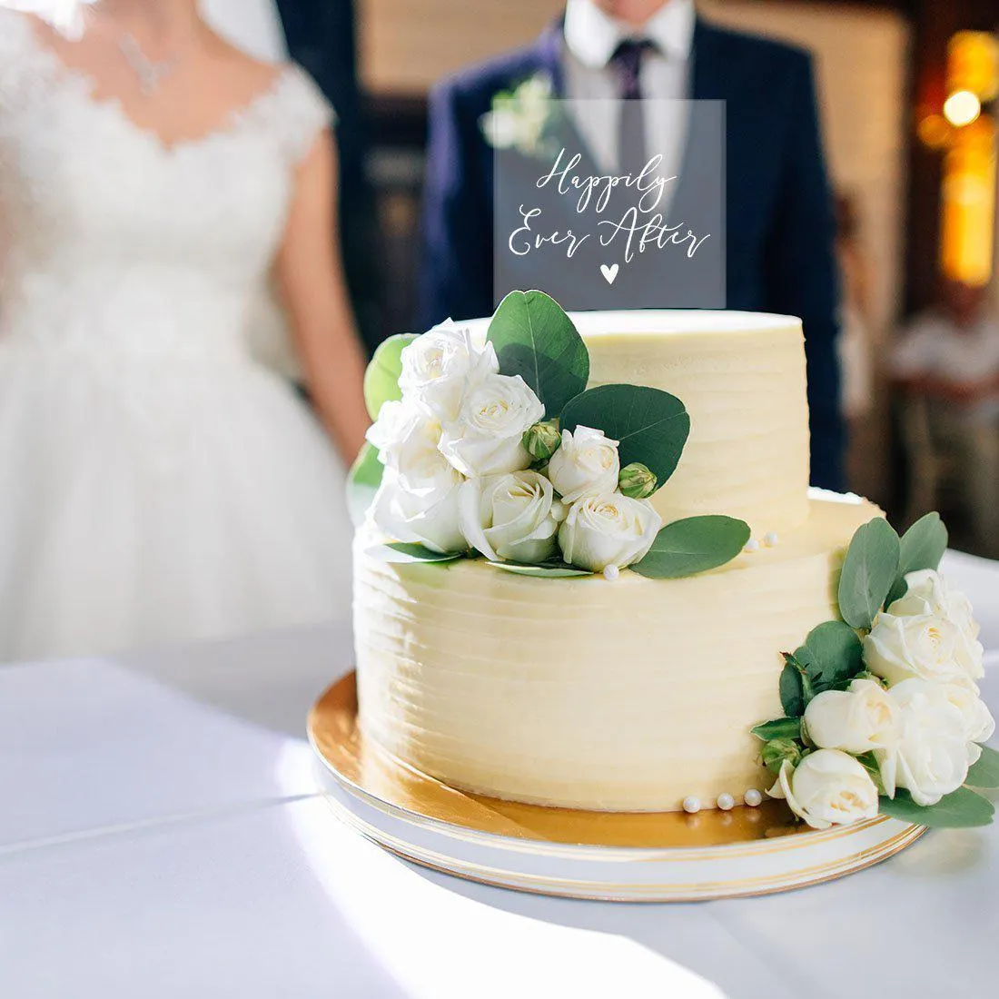 Modern Square Acrylic Cake Topper Collection