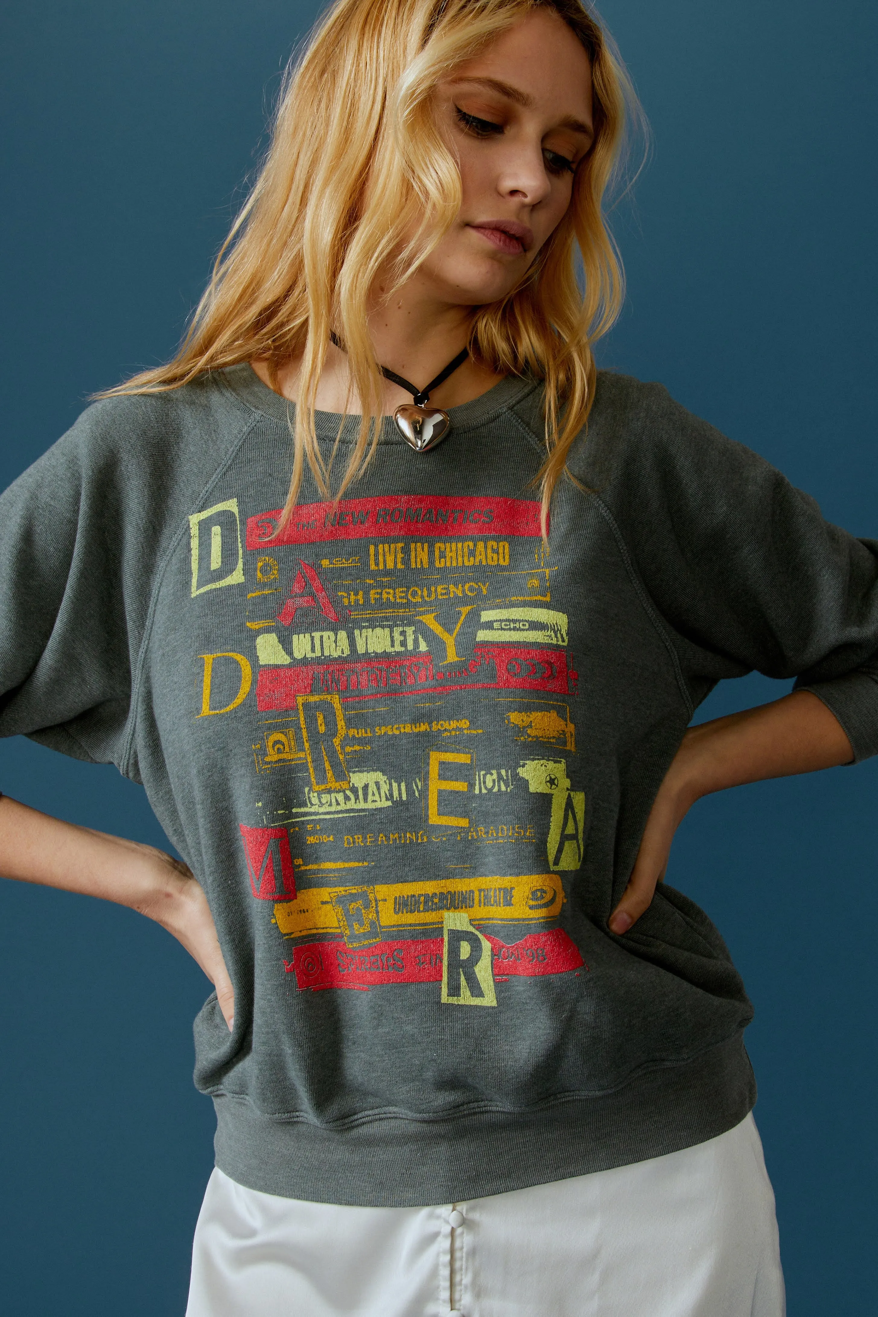 Music Head Raglan Crew