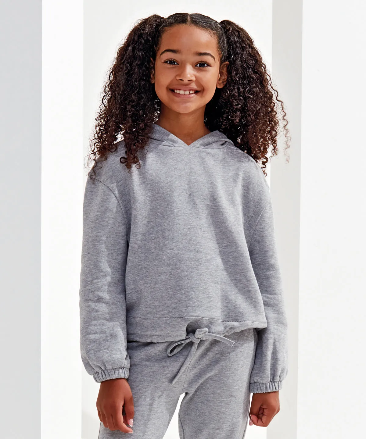 Navy - Kids TriDri® recycled cropped oversize hoodie