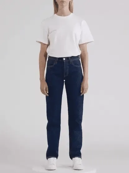 Nettle Denim Straight Leg Jeans—rinse wash