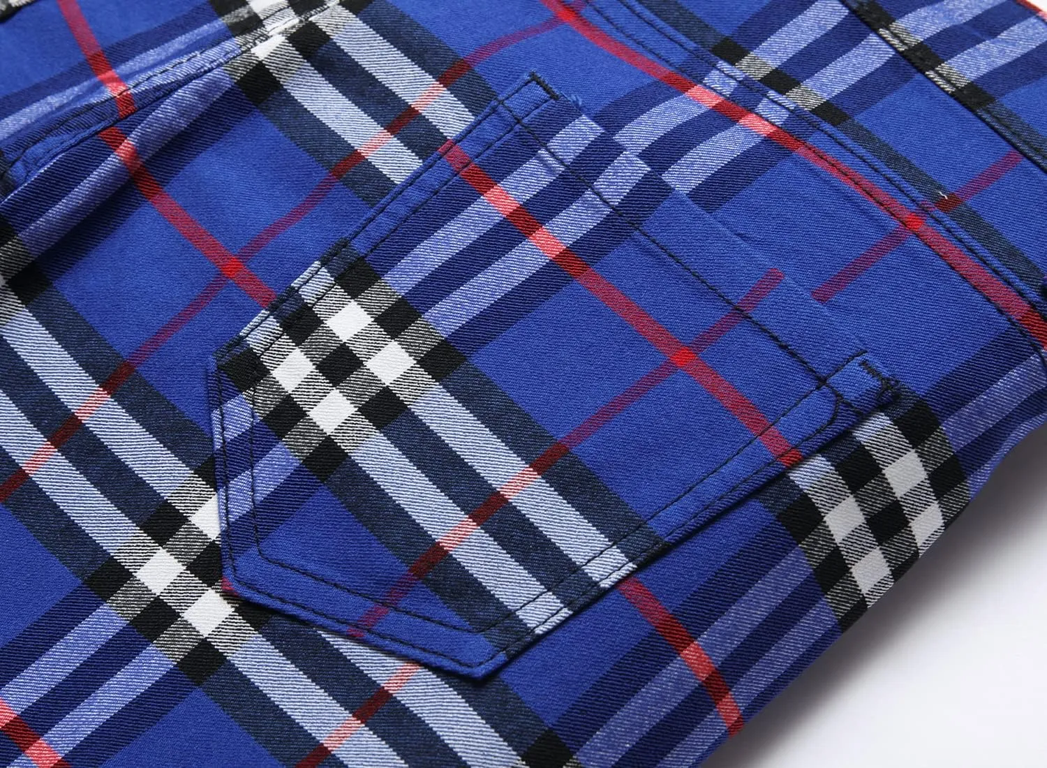 NOVOCCT Plaid Pants for Men - Skinny Mens Dress Pants - Stretch Slim Fit Business Casual Dress Chinos for Men