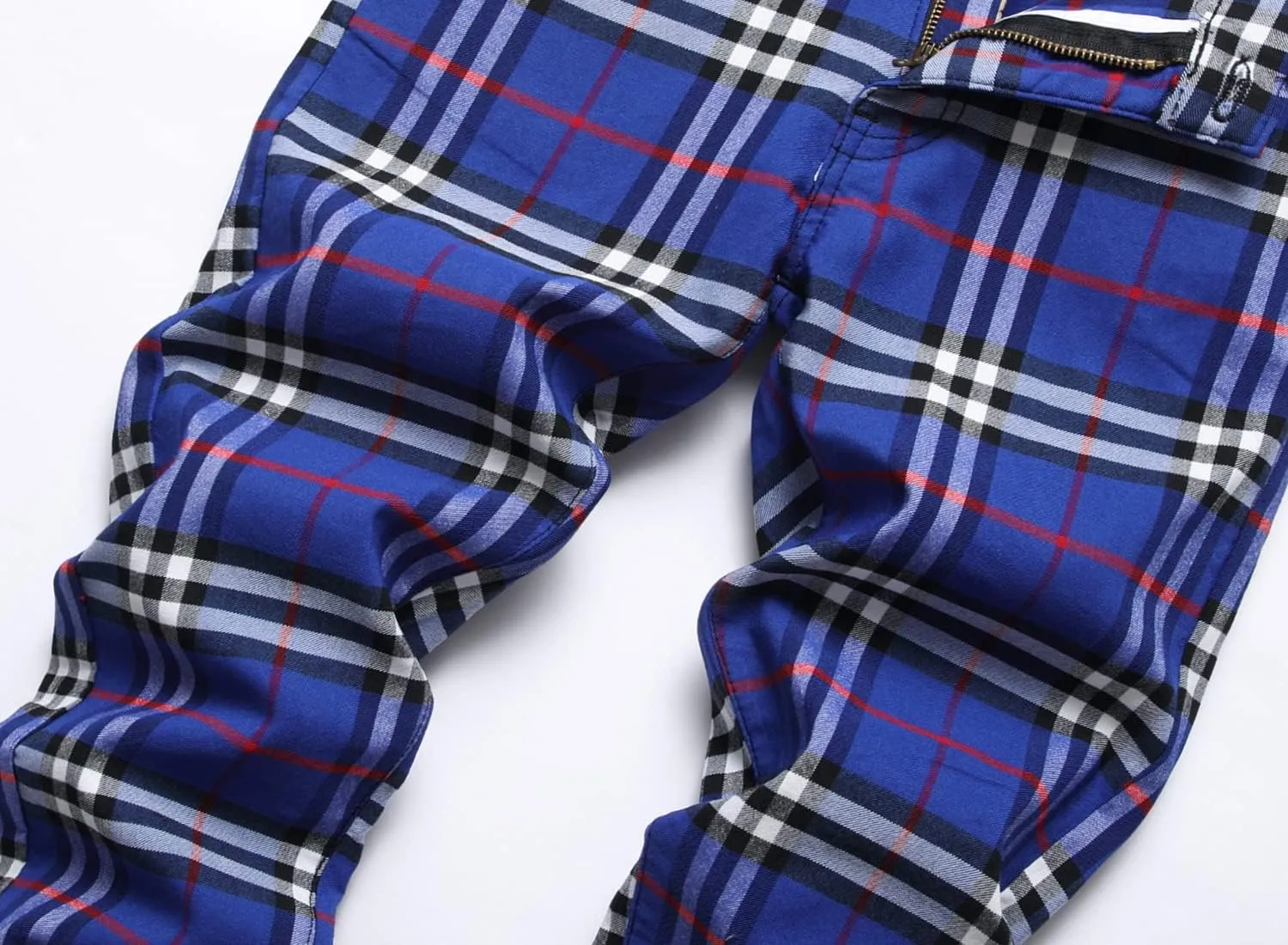 NOVOCCT Plaid Pants for Men - Skinny Mens Dress Pants - Stretch Slim Fit Business Casual Dress Chinos for Men