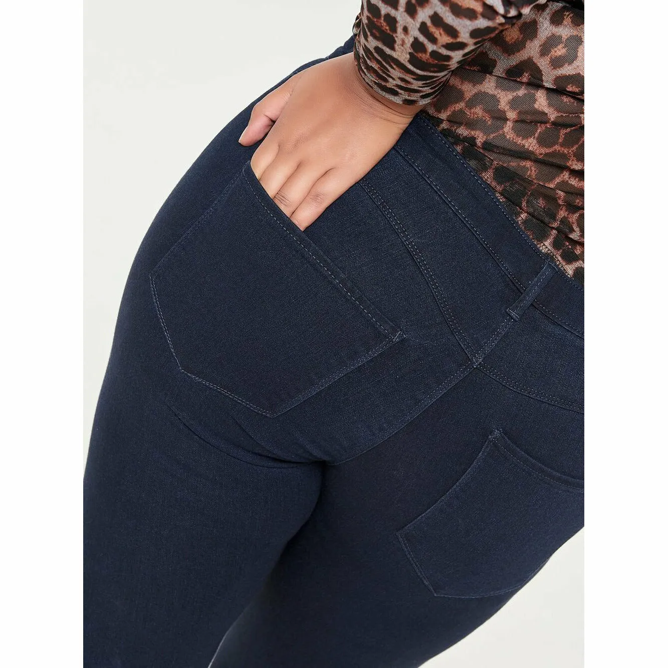 Only Carmakoma Navy Skinny Jeans