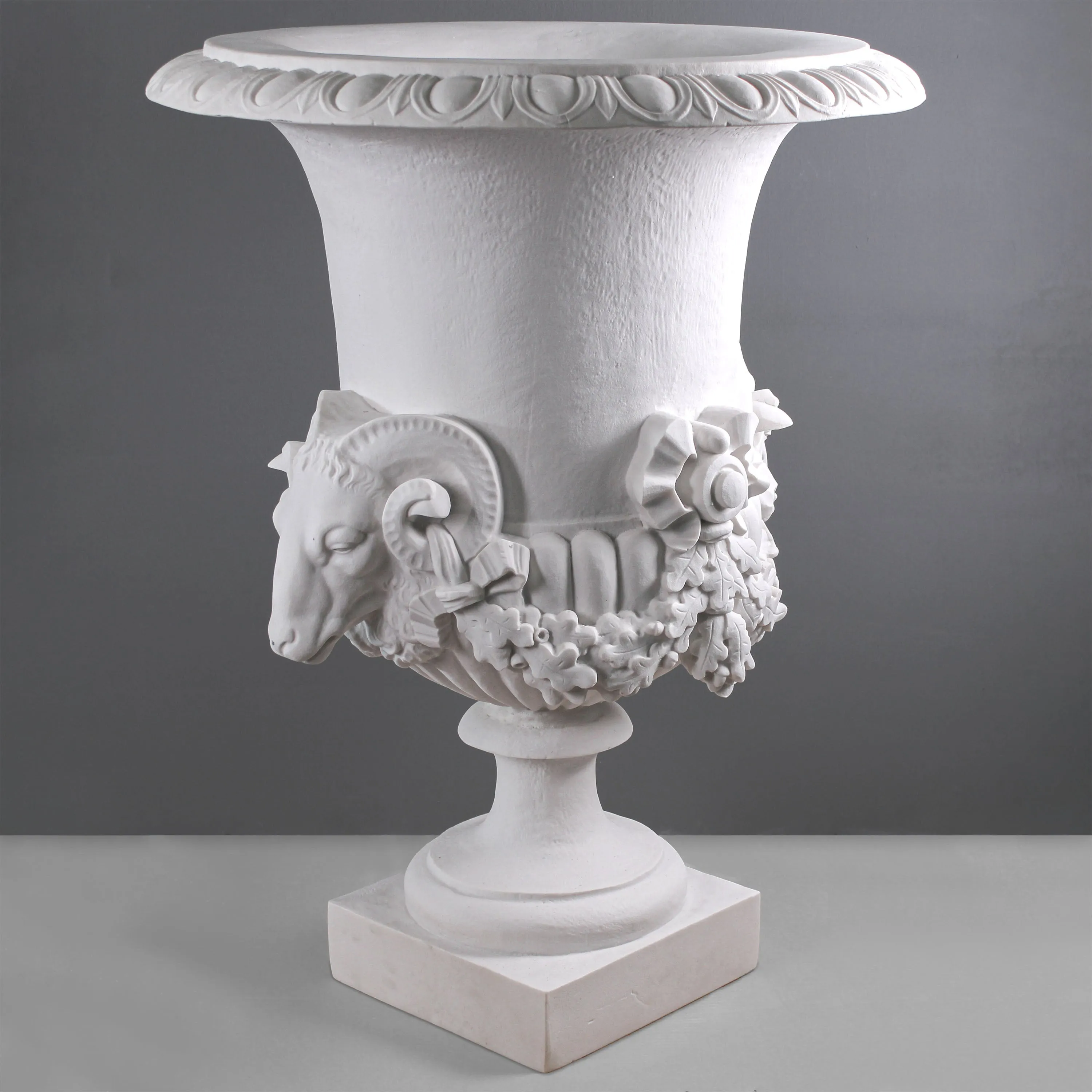 Outdoor Urn Planter with Ram