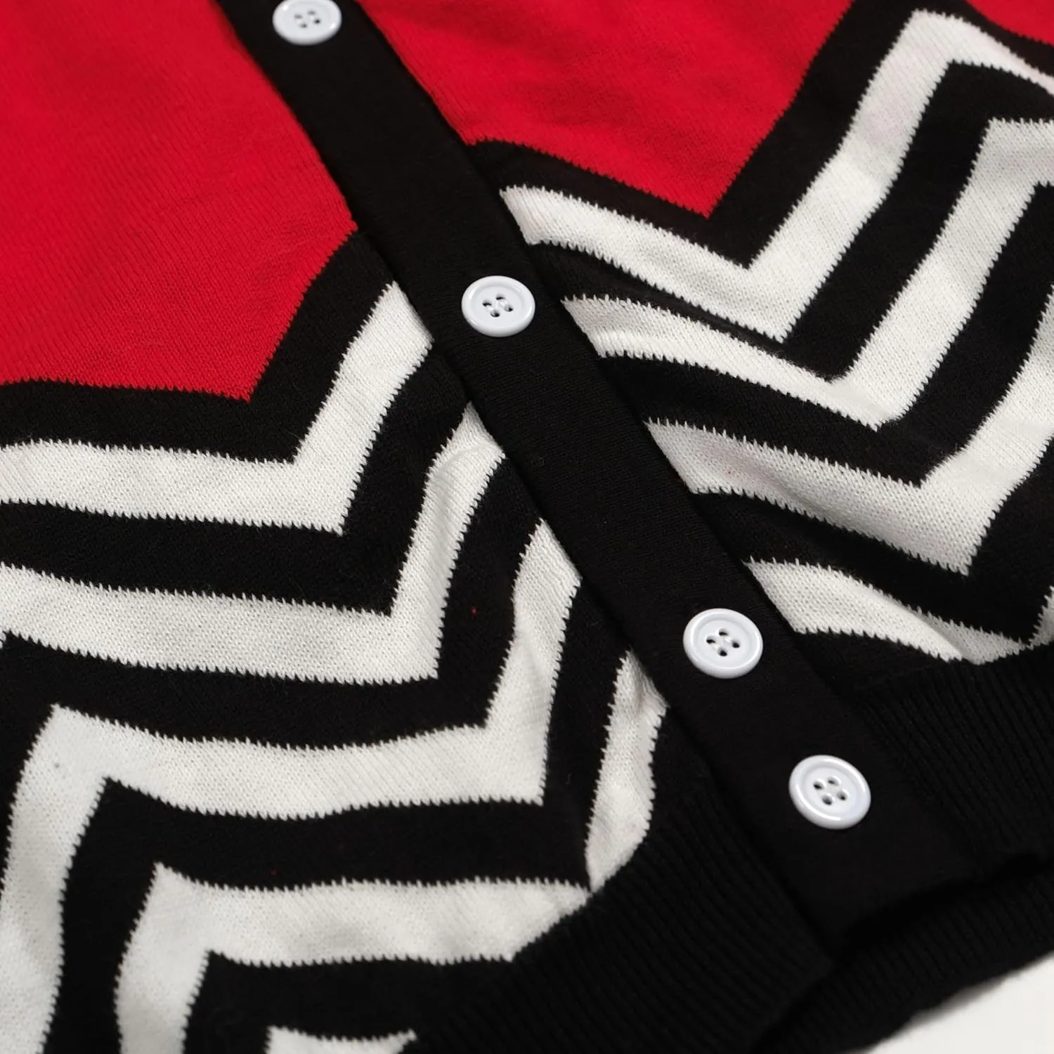 OXKNIT Men Knit Polo Shirts Short Sleeve Red Vintage Polo Shirt Casual Golf Shirts with Black White Wave