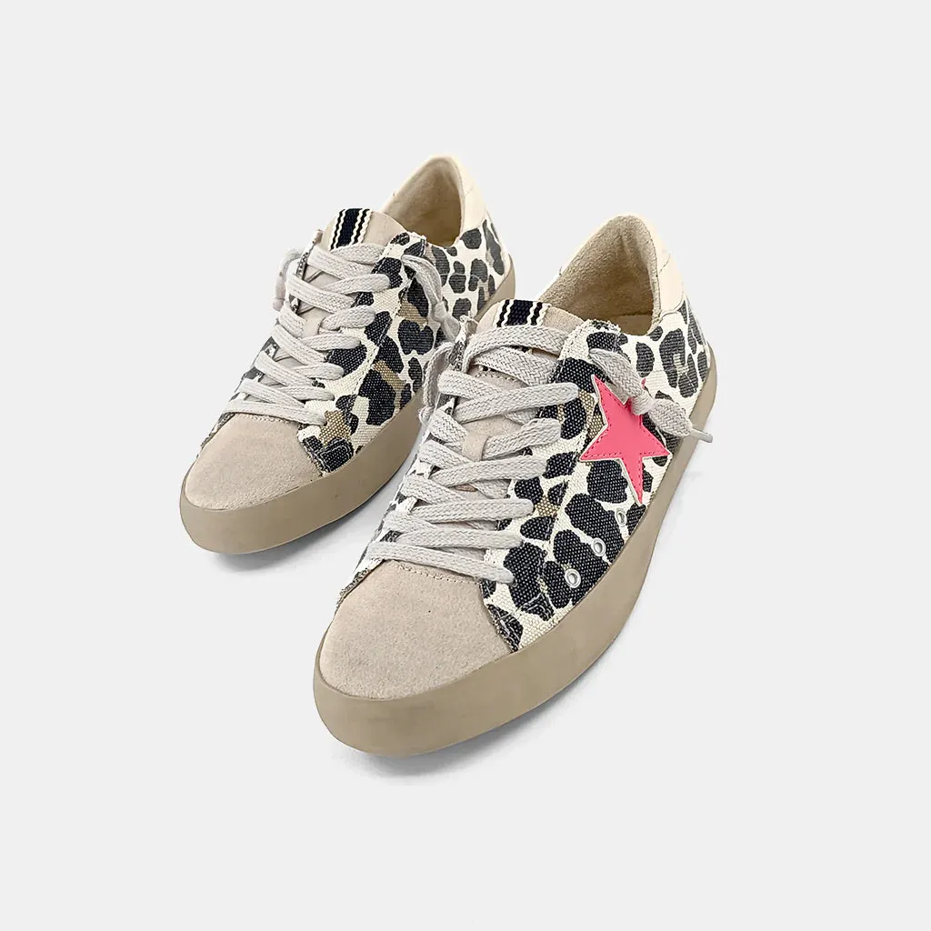 Paula Sneaker - Leopard Distressed